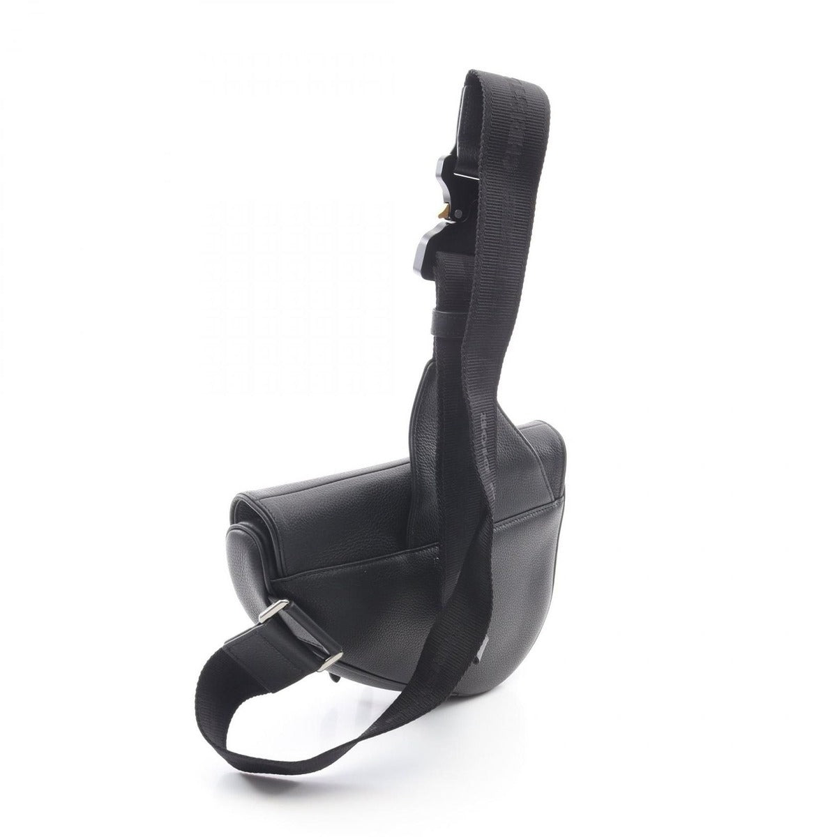 Dior Waist Bag Erl Saddle Black Leather — view 2
