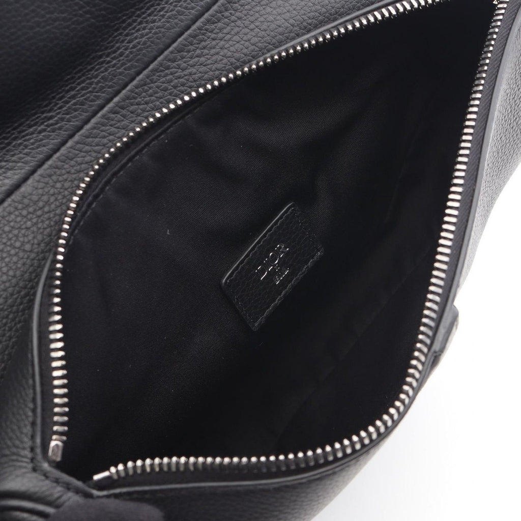 Dior Waist Bag Erl Saddle Black Leather — view 3