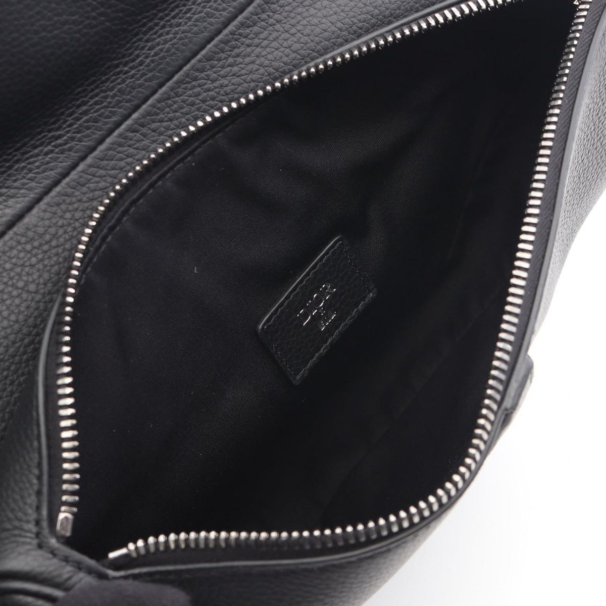 Dior Waist Bag Erl Saddle Black Leather — view 3