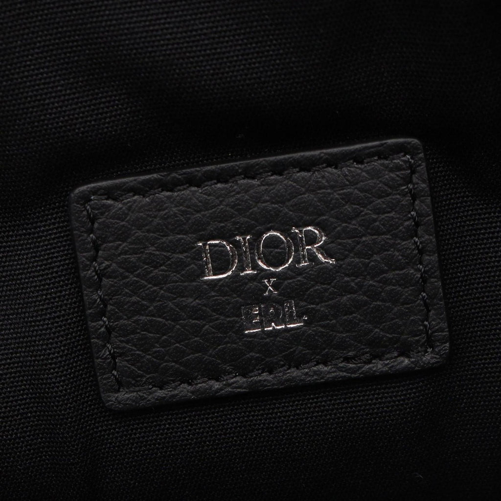 Dior Waist Bag Erl Saddle Black Leather — view 4