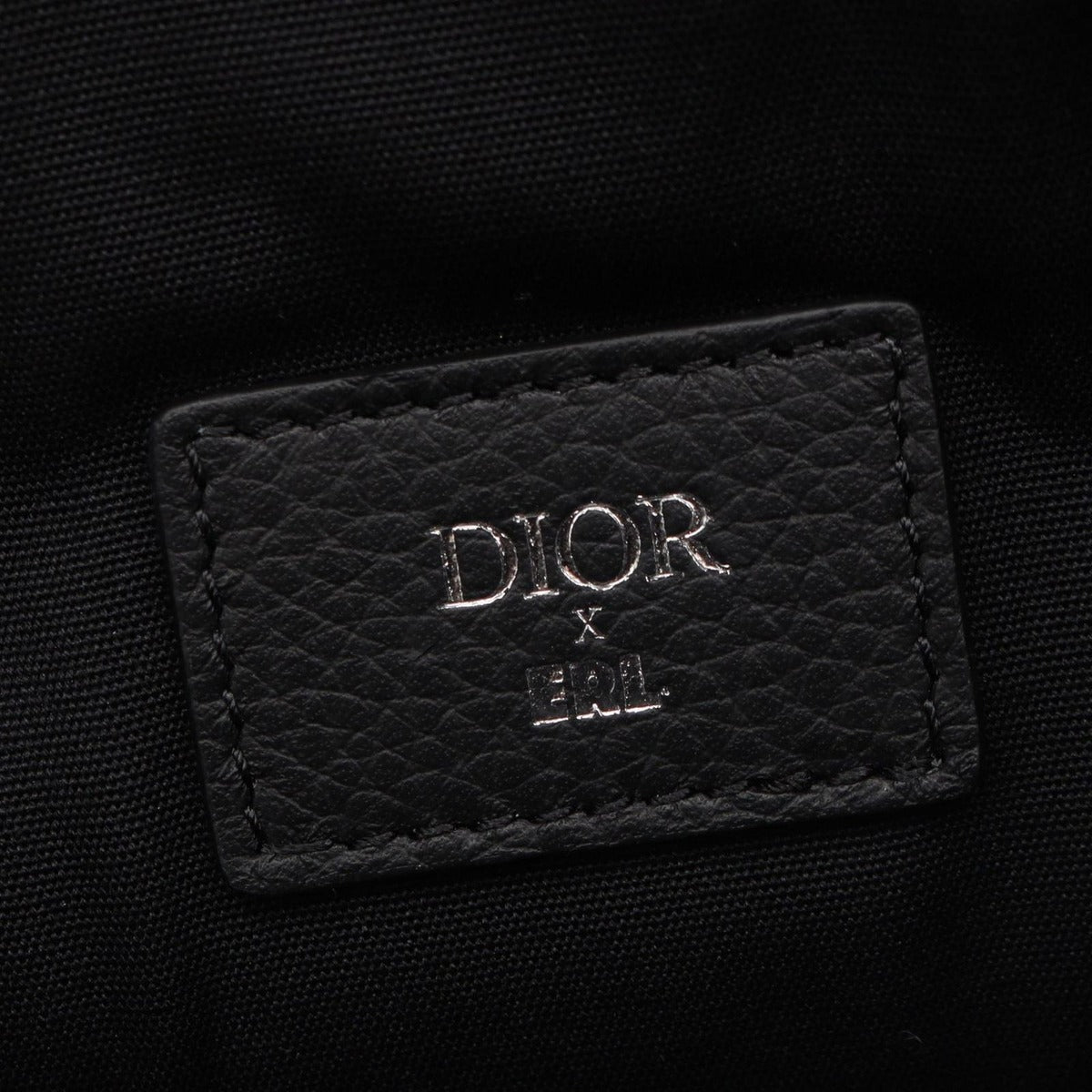 Dior Waist Bag Erl Saddle Black Leather — view 4