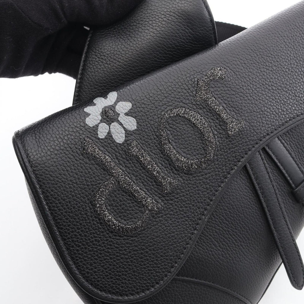Dior Waist Bag Erl Saddle Black Leather — view 5