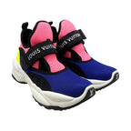 Louis Vuitton Sneakers Run 55 1 A9 pdc Size 35 Logo Mesh Blue Pink Black — view 2