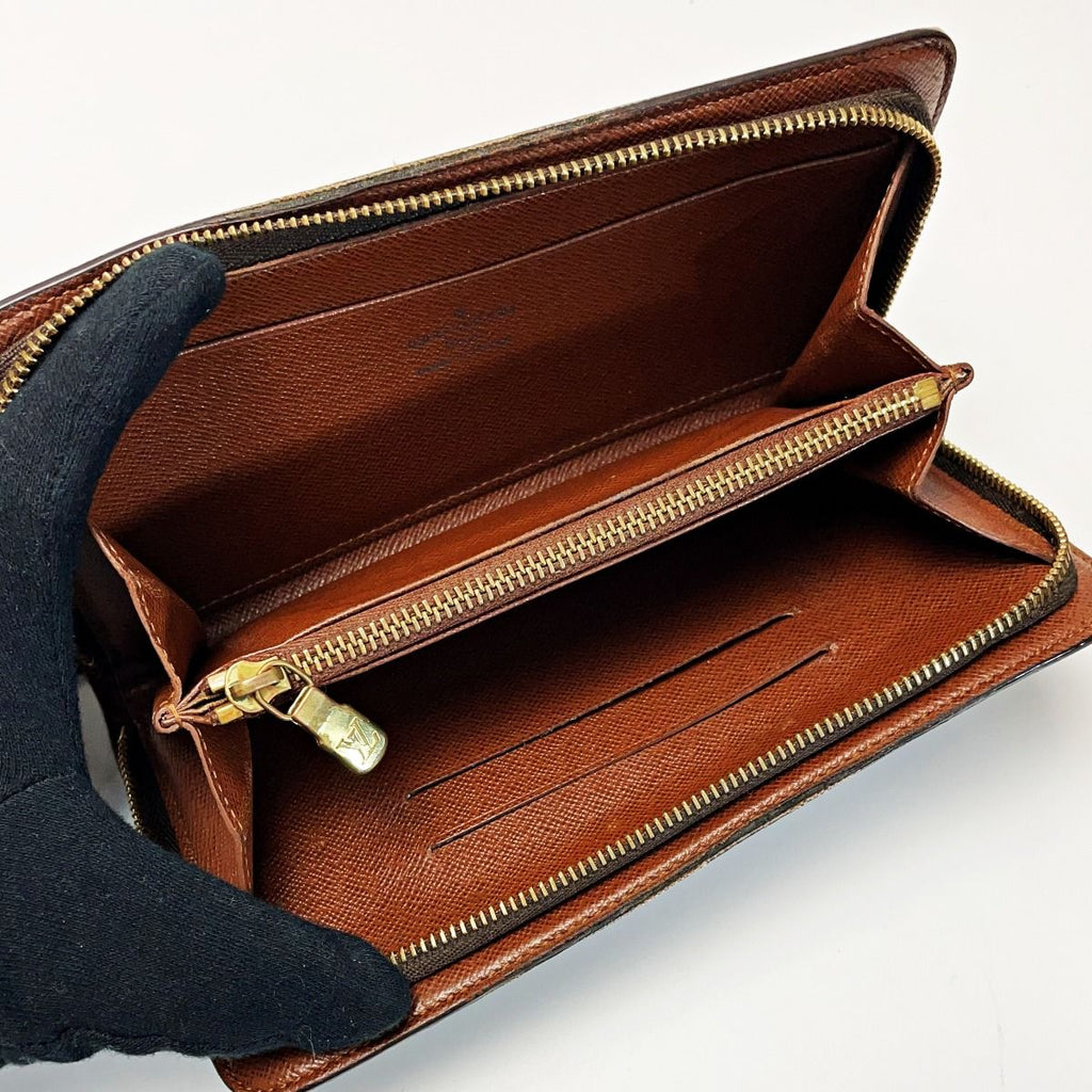 Louis Vuitton Monogram Porte Monnaie Zip Brown Long Wallet — view 2