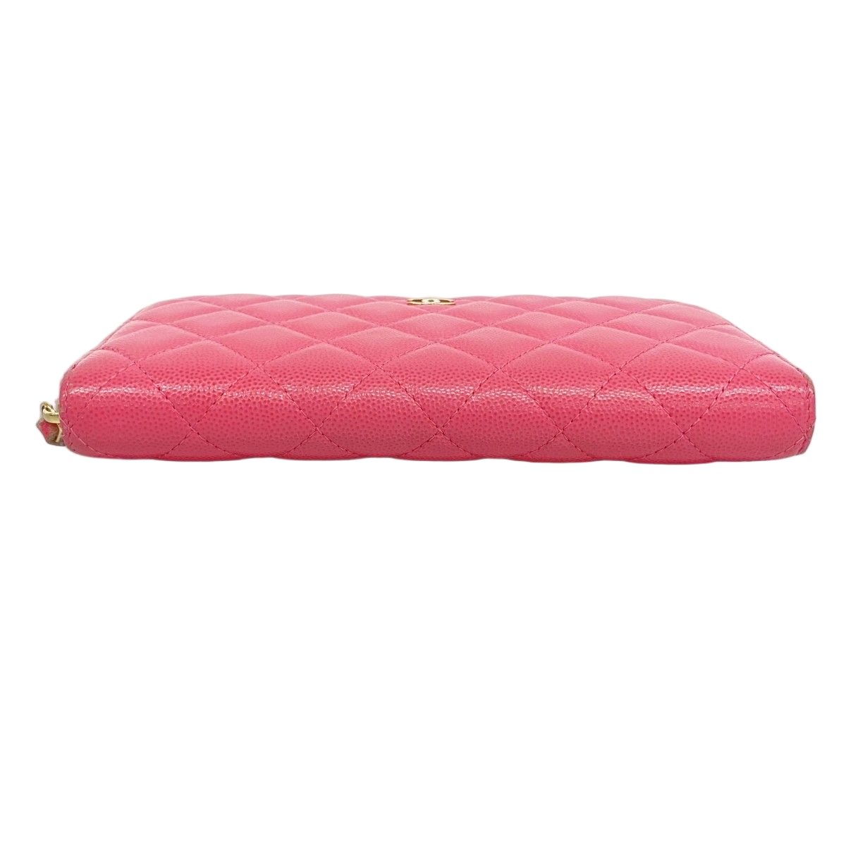 Chanel Wallet Quilted Caviar Leather Pink Gold — view 2