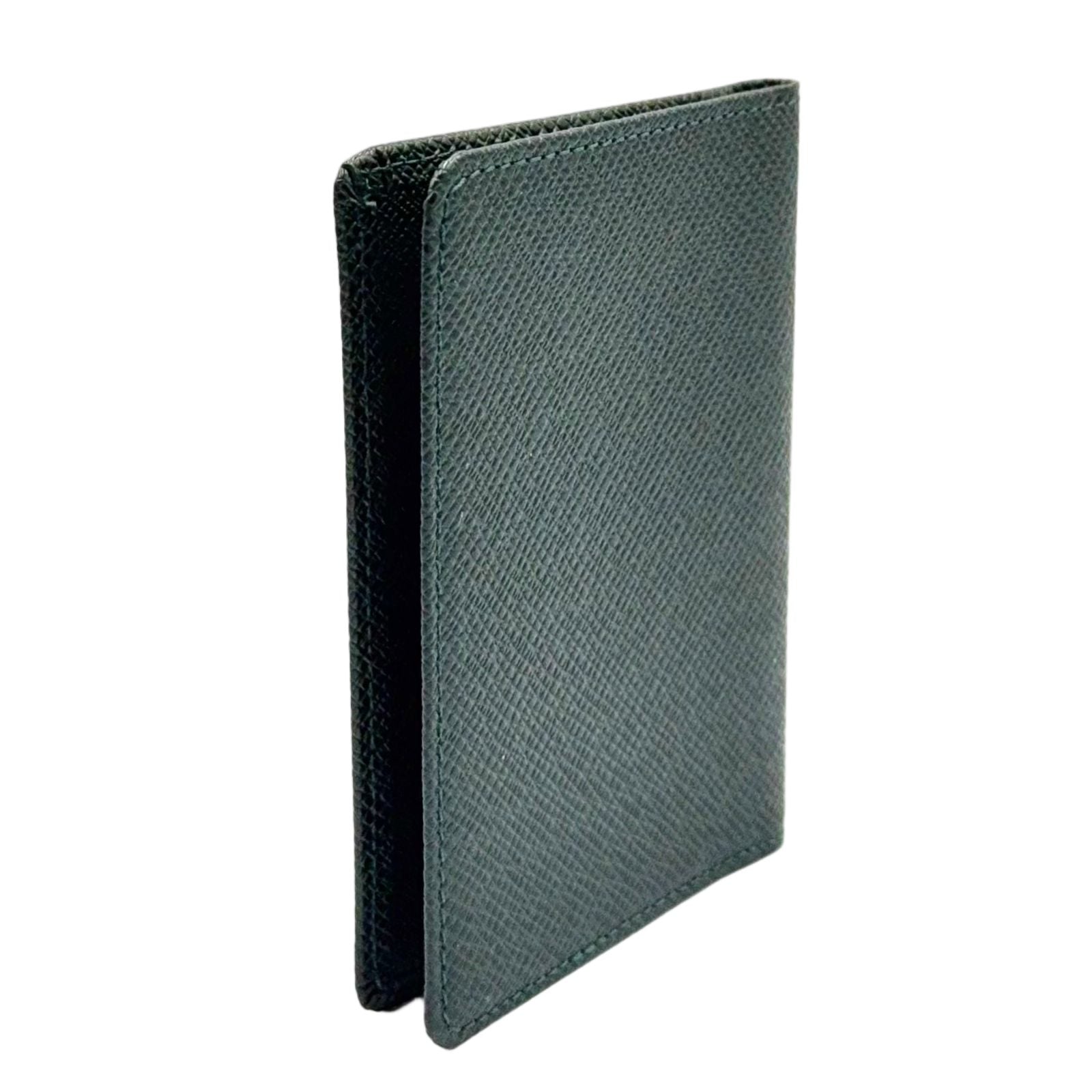 Louis Vuitton Porto 2 Cult Vertical Taiga Leather Dark Green Card Case — view 2