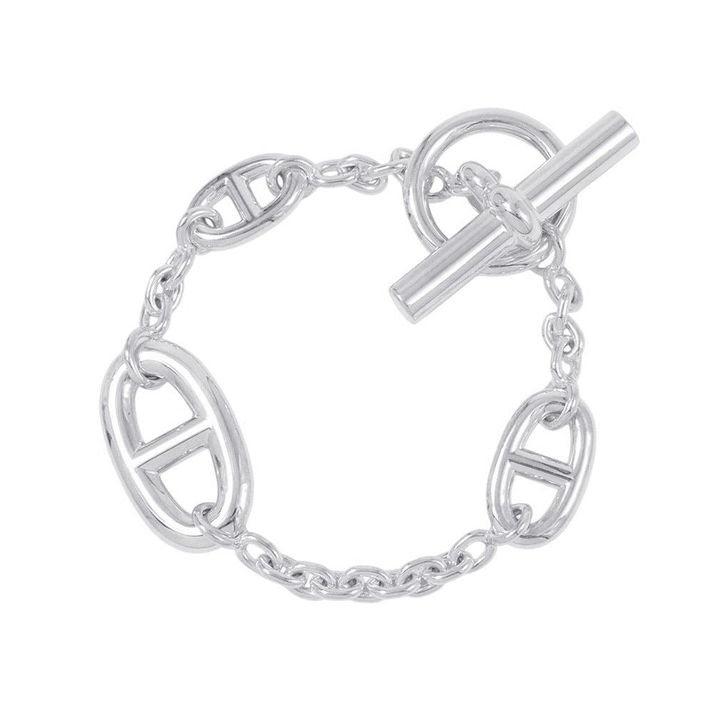 Hermes Bracelet Chaine D'ancre Farandole Silver XS