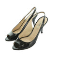 Prada Sandals Sling Bag Enamel 36 Black