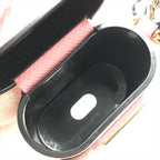 Prada Air Pods Case Triangle Logo Saffiano Leather Strap Pink Shoulder Bag — view 8