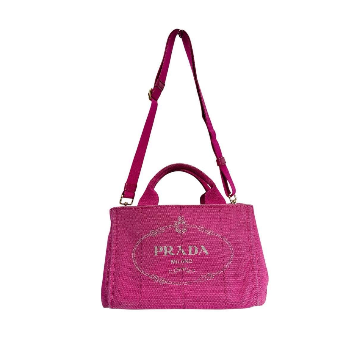 Prada 1 Bg439 Canapa Handbag Mini Tote Bag Pink — view 3