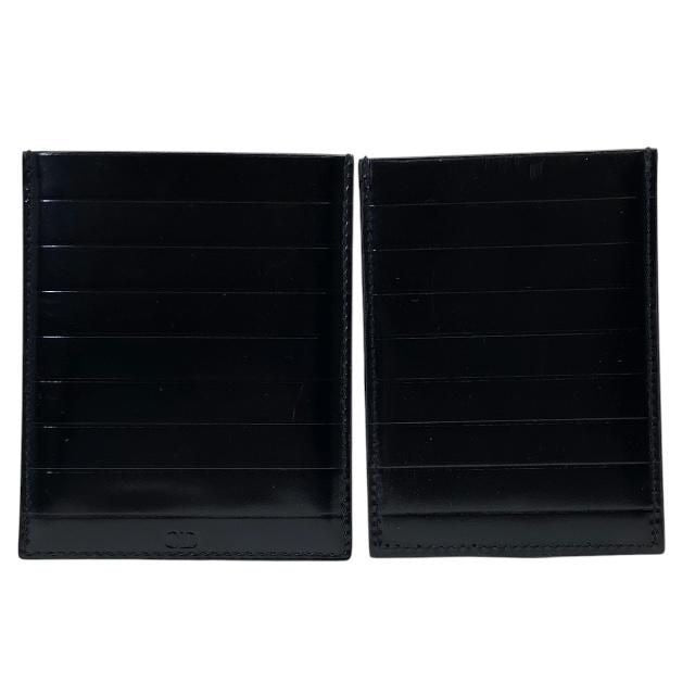 Christian Dior Card Case Pass Compact Logo Leather Black — view 2