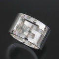 Gucci G Logo Wide Ring No 11 AG 925 Silver E1634