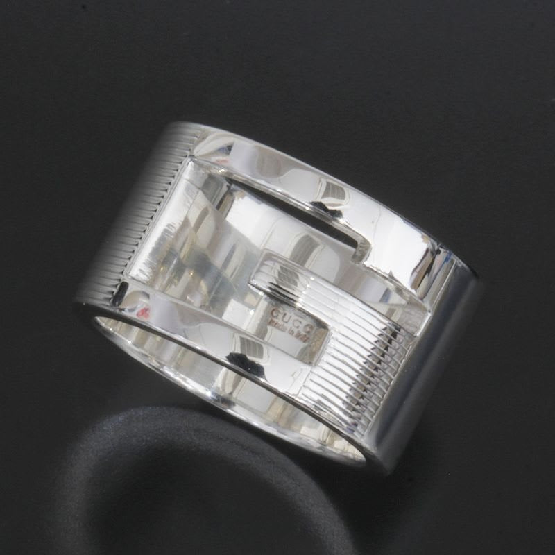Gucci G Logo Wide Ring No 11 AG 925 Silver E1634 — view 2