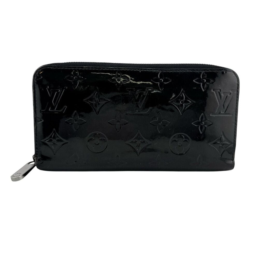 Louis Vuitton Round Zip Wallet Vernis Black