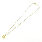 Christian Dior GP Rhinestone CD Logo Necklace Earrings Set Gold — view 3