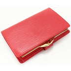 Louis Vuitton Epi Bifold Wallet With Coin Purse In Castilian Red Portefeuille — view 2