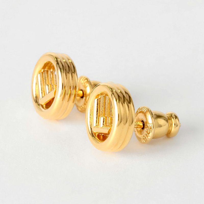 Fendi Earrings F Is Soft White Gold — view 4