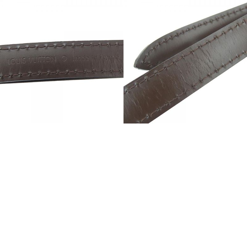 Louis Vuitton Shoulder Strap Leather Brown Gold Hardware For Damier Accessories — view 9