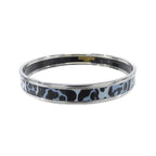 Hermes Leopard Print Stainless Steel Bangle — view 2