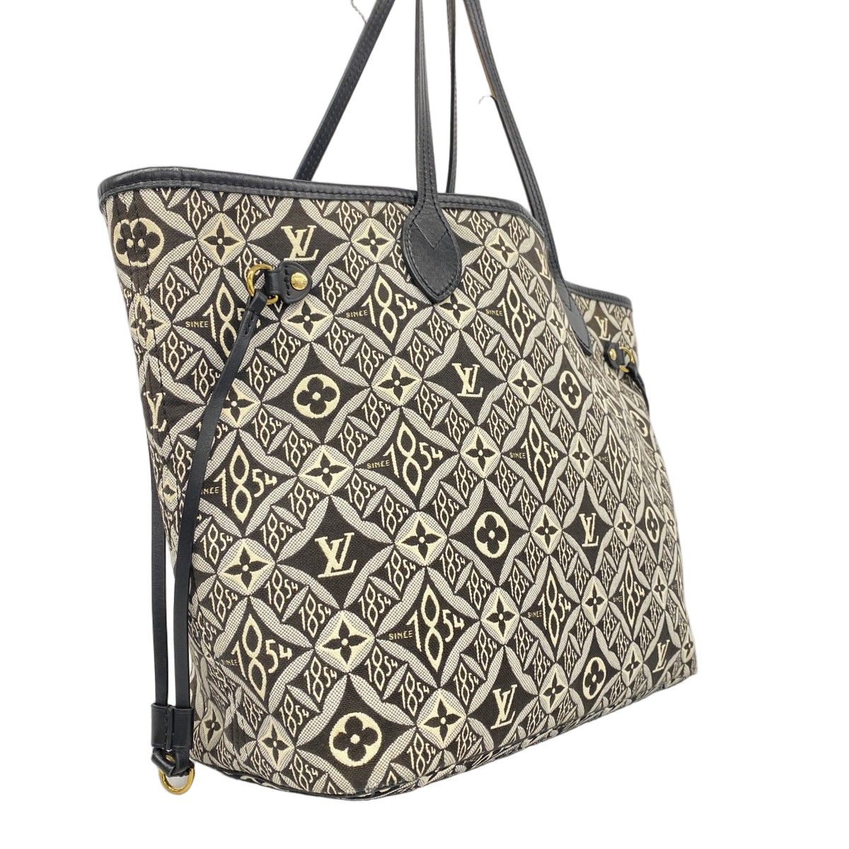 Louis Vuitton Tote Monogram Jacquard Neverfull Black Gray — view 2