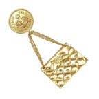 Chanel Bag Motif Quilted Gold Plated 19 g Brooch — view 2
