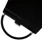 Louis Vuitton Plastic Leather Black Silver Hardware Handbag 0745 — view 5