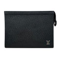 Louis Vuitton Clutch Bag Pochette Voyage Taiga Noir Black