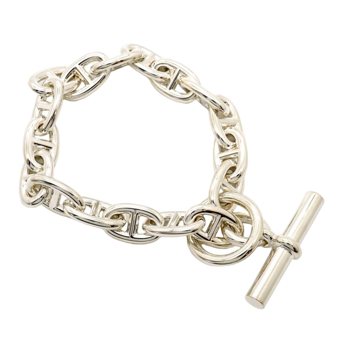 Hermes Bracelet Chaine D'ancre MM 16 Links 925 Sterling Silver — view 2