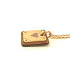 Hermes Necklace As de Coeur PM Metal Brown — view 5