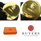 Hermes Earrings Emile Yellow Gold Cloisonne GP Plating Accessories Jewelry Small — view 5