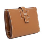Hermes New-h Passant Compact Veau Epsom Gold Silver Hardware Bifold — view 2