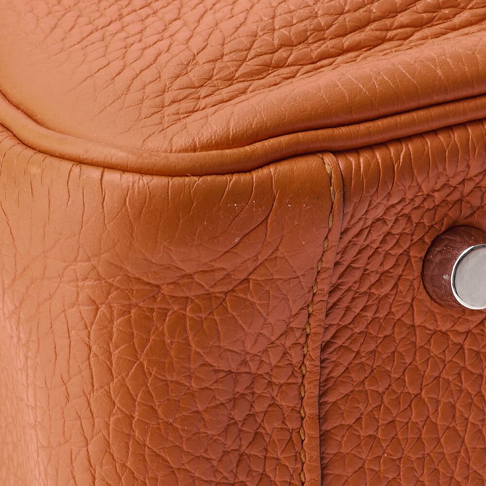 Hermes Lindy 34 Shoulder Bag Taurillon Clemence Orange Poppy — view 9