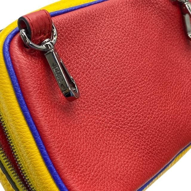Fendi 7 As122 Mini Shoulder Bag Pochette Logo Red Yellow Blue Multicolor — view 8