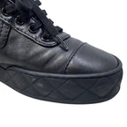 Chanel Sneakers Velcro High Cut 36 Size Quilted Coco Mark Logo Black — view 6