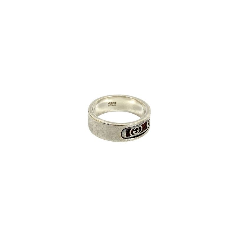 Gucci Logo Silver 925 Ring No 12 Accessory 92267 — view 6
