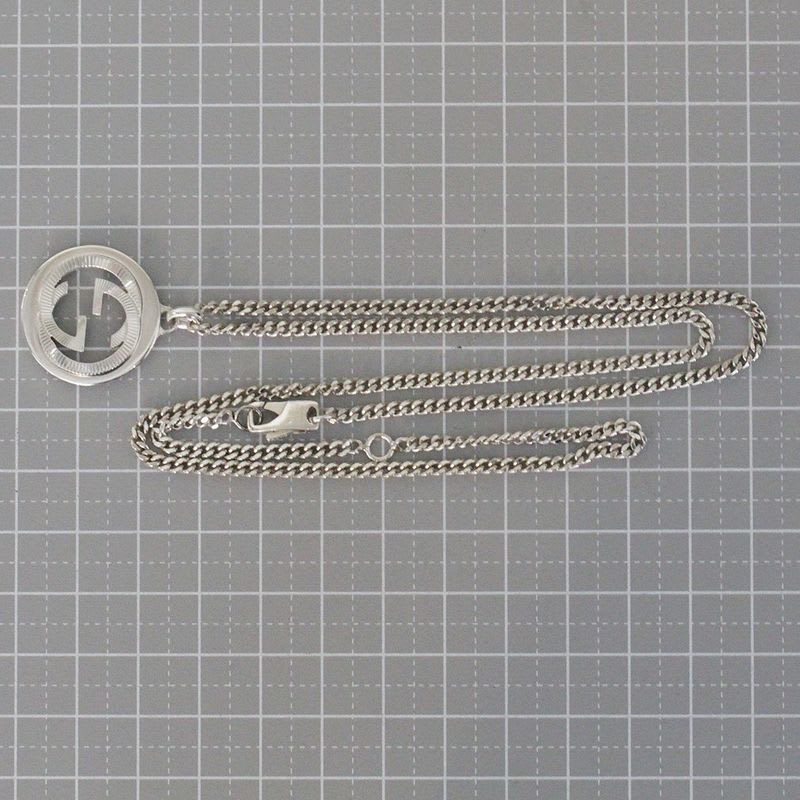 Gucci Necklace Interlocking Silver 925 55 cm E1357 — view 4
