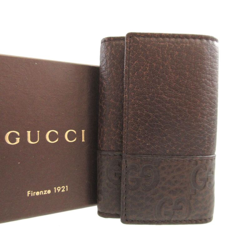 Gucci Guccissima Leather Brown 6-Ring Key Case 1431 — view 2