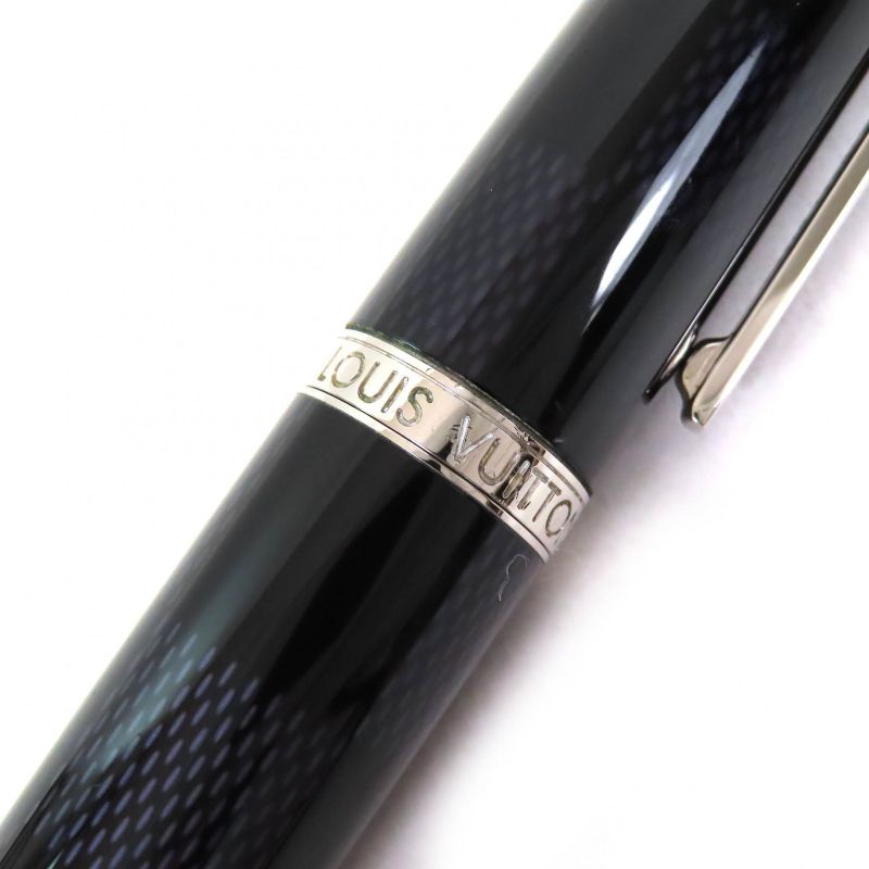 Louis Vuitton Granteur Damier Graphite Capped Ballpoint Pen Black Gray — view 6