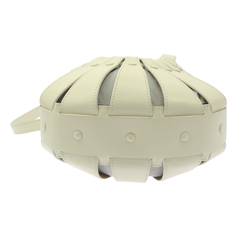 Bottega Veneta the Shell Leather 2-Way Shoulder Bag White — view 7