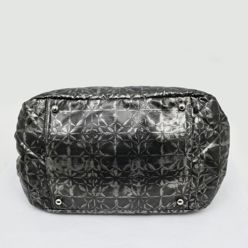 Chanel Nylon Chain Tote Bag Silver Hardware Quilted — view 4