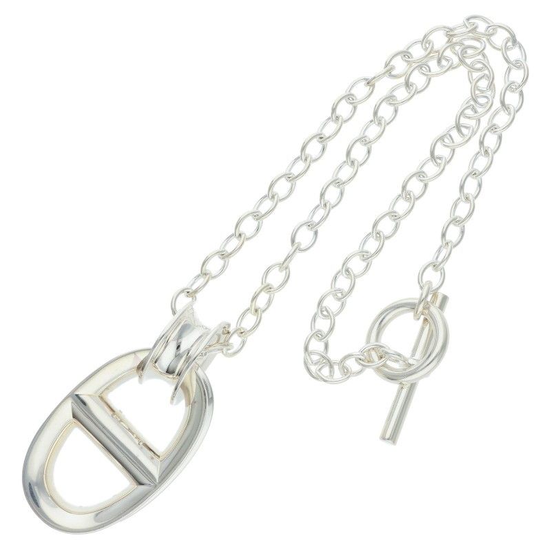 Hermes Reponse Response Chaine Dancre Pendant Necklace Lg — view 3