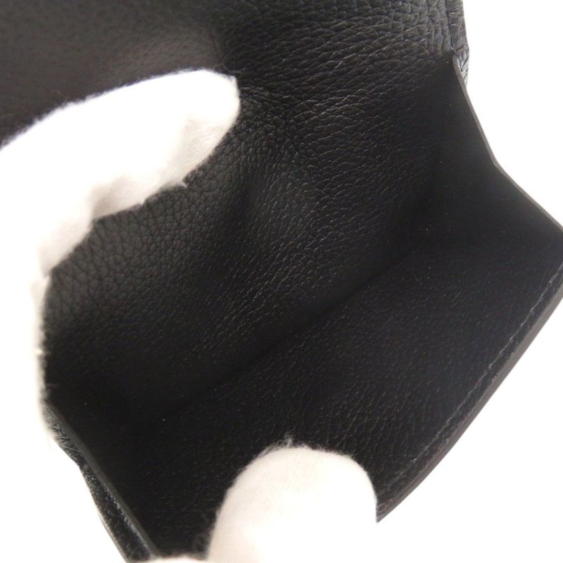 Louis Vuitton Portefeuille Lock Mini Calf Leather Noir Black Trifold — view 5