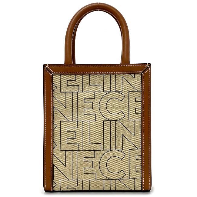 Celine 2-Way Bag Mini Vertical Cabas Beige Brown — view 3