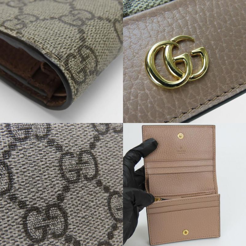 Gucci Bifold Wallet GG Marmont Supreme Canvas Leather Dusting — view 7
