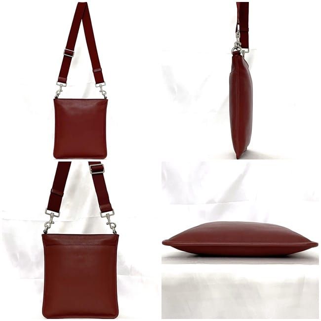Loewe Shoulder Bag Red Anagram Leather — view 2