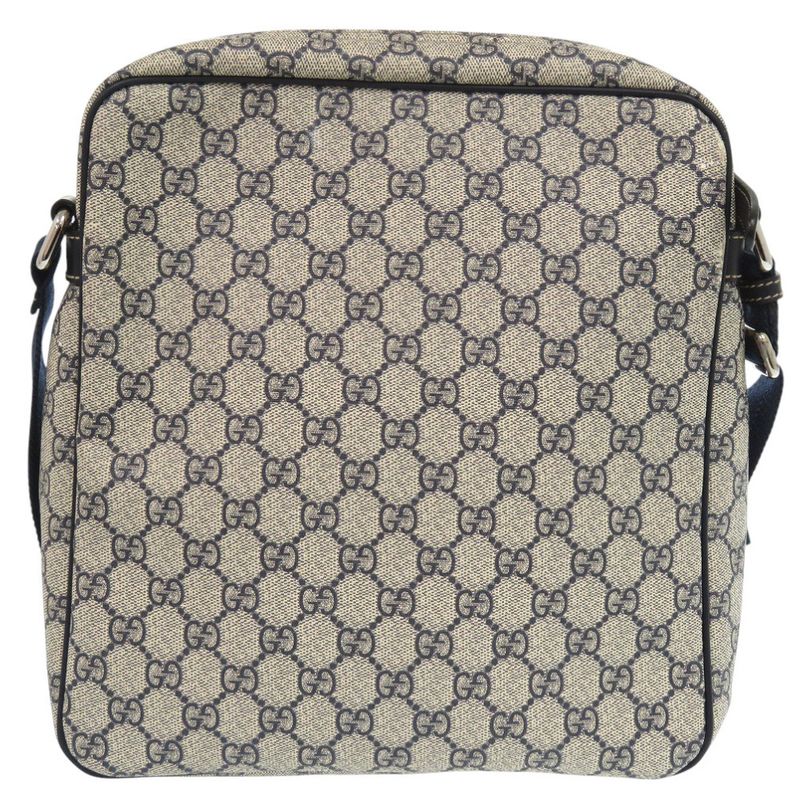 Gucci GG Supreme Canvas Navy Beige Shoulder Bag Blue 0088 — view 3