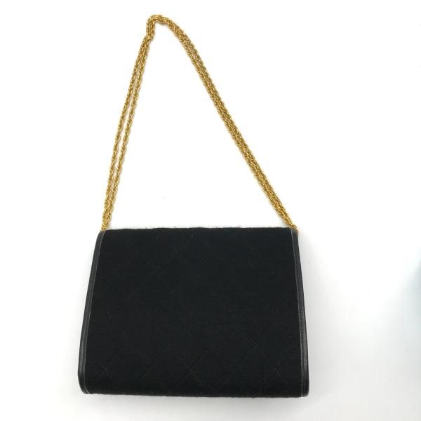 Chanel CC Logo Mini Quilted Pushlock Cotton Jersey Chain Shoulder Bag — view 4
