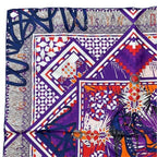 Christian Dior Stole Shawl Scarf Accessories Small Silk Pattern Purple Multicolo — view 3
