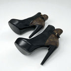 Louis Vuitton Afterglow Line Monogram Boots Short Shoes Leather Black — view 6
