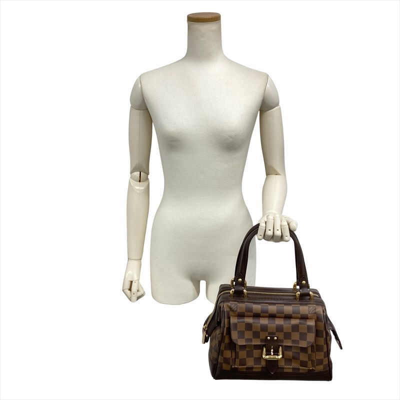 Louis Vuitton Knightsbridge Handbag Damier Ebene Brown Gold Hardware — view 2